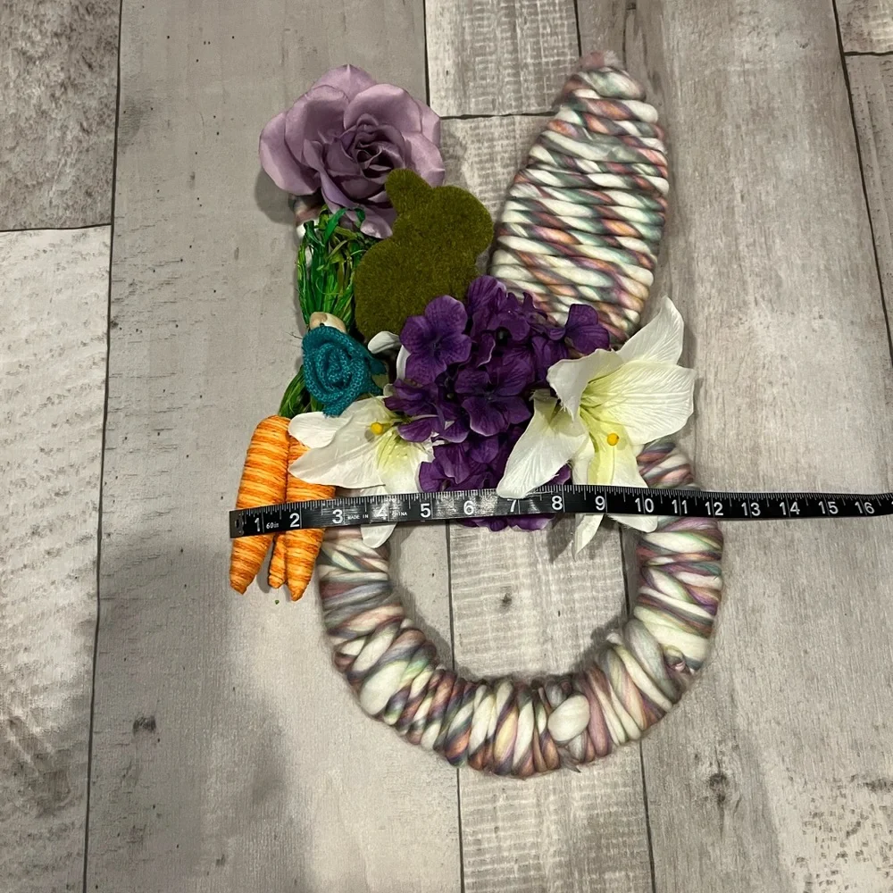 Handmade bunny wreath